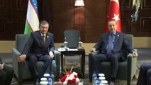 Erdoğan, Özbekistan Devlet Başkanı Mirziyoyev ile Görüştü