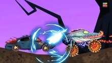 police car vs monster truck _ halloween video for kids _ street vehi