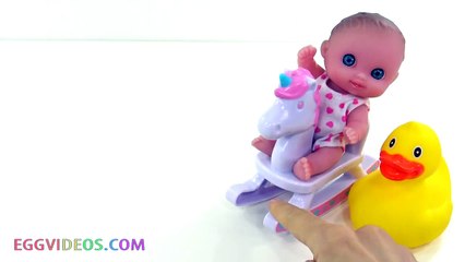 Learning Colors Video for Children Painted Hands Baby Doll Duck Finger F