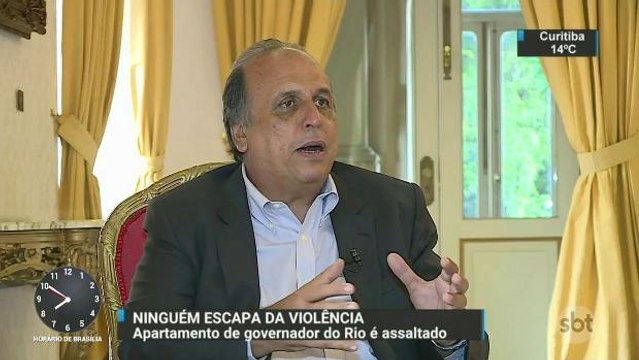 Criminosos arrombam apartamento do governador do Rio de Janeiro