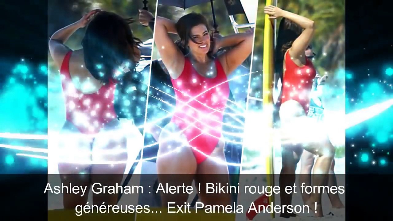 Ashley Graham  Alerte ! Bikini rouge et formes généreuses... Exit Pamela Anderson !