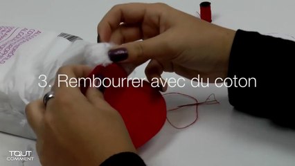 Décoration pour arbre de Noël  à faire soi-même  - cœu