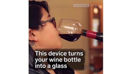 Guzzle Buddy-Copa que se atornilla a la botella de vino