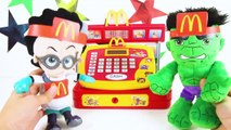 Trolls Branch Eating McDonald' with Poppy, PJ Masks Romeo Steals Play-Doh Surprises