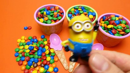 M&Ms Ice Cream Cups Hide & Seek Surprise Toys (Anpanman, Hello Kitty, Minion ..) Game