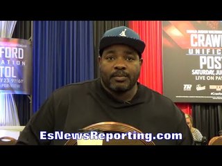 TRAINER BRIAN MCINTYRE BELIEVES IN HIS "HEART" CRAWFORD'S SKILLS & ABILITIES ARE 2ND TO ANDRE WARD'S