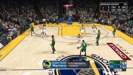 NBA 2k17 gameplay golden state vs bucks