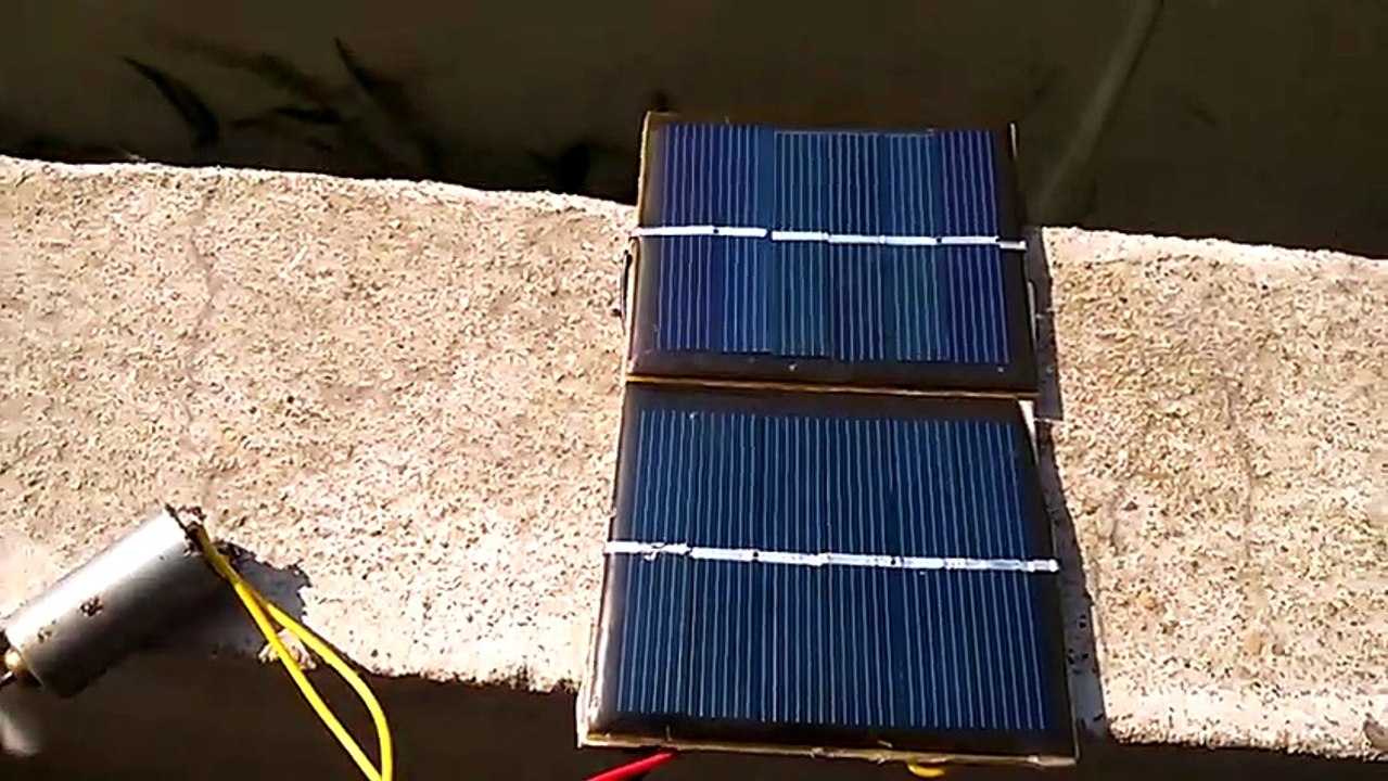 Solar Panel Powered Motor