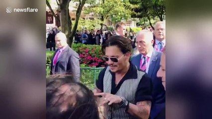 Johnny Depp and Orlando Bloom visit Disneyland Paris