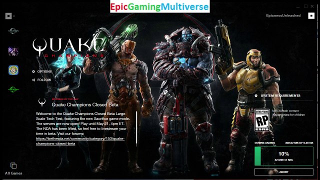 Tutorial For How To Download The Quake Champions Beta