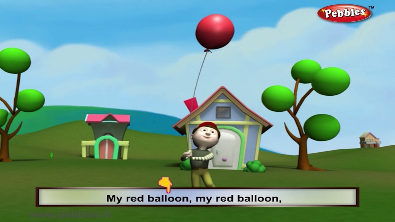 My Red Balloon | Baby songs | Nursery rhymes for kids | 3d animated poems for children | Funny songs for Kids | Fun for kids | poems | Balloon song |
