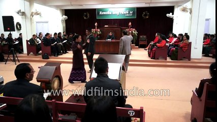 Mizo sing Gospel songs at Laipuitlang Presbyterian Church, Aizawl