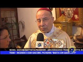 Trani | Incendio a San Giacomo, Pichierri: "basta con questi atti"