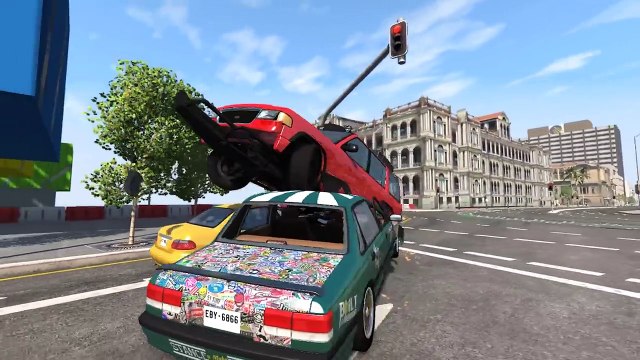 BeamNG drive - Low Sports Car VS Lifted Truck and SUV Crashes