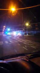 accident au rond-point du Cora à La Louvière