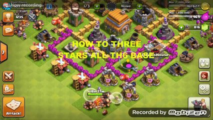 ClashOfClans ⚡️  How To 3 Stars TH6 PERFECTLY ⚡️  War Base Defeat