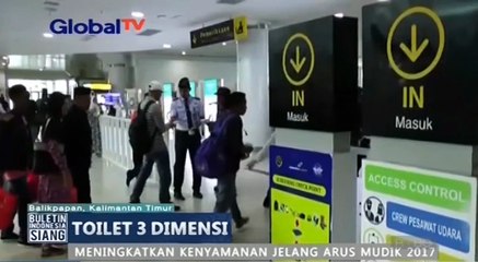 Asli Keren! Toilet 3 Dimensi di Bandara Sultan Aji Muhammad Sulaiman