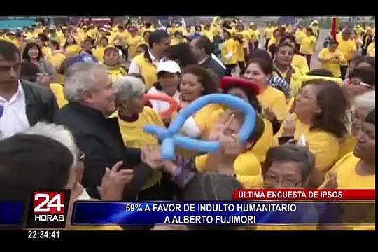 Ipsos Perú: 59% de peruanos están a favor del indulto a Alberto Fujimori