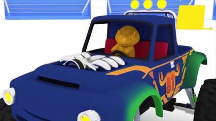 Learn shapes with Monster Truck and Dino the Dinosaur - Educational cartoon for children & toddlers