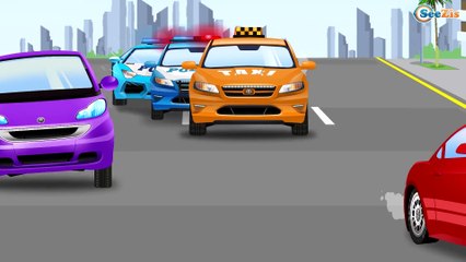 Мультик Все Серии Подряд Полицейская Машина спасает Машинки в Городке Мультфильм Видео для детей