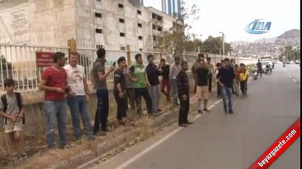 İzmir Bayraklı'da yangın paniği