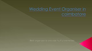 Wedding Event Organisers in Coimbatore Wikiwed