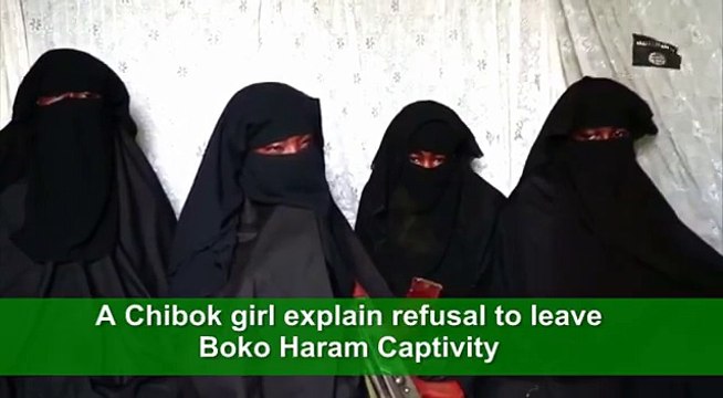 Boko Haram releases a video of Chibok girls who Refused to return home from captivity