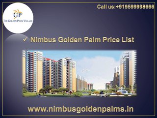 Nimbus Golden palm Studio Apartments