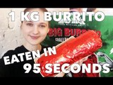 Competitive Eater Destroys 1 KG Burrito Challenge