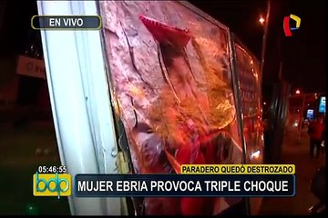 San Miguel: mujer provocó triple choque que dejó 7 personas heridas