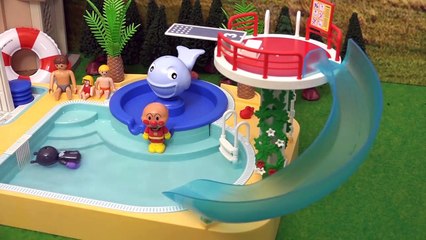 アンパンマン おもちゃ ウォータースライダー Anpanman Peppa Pig Toy