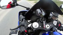 Drag Yamaha R1 vs Suzuki GSX1000R   bonus