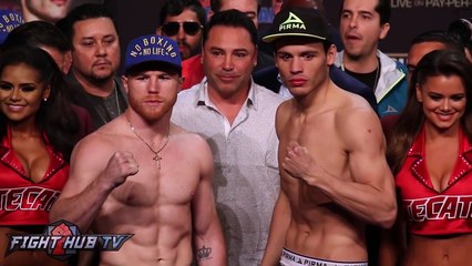 THE FULL CANELO ALVAREZ VS. JULIO CESAR CHAVEZ JR. WEIGH IN FACE OFF VIDEO