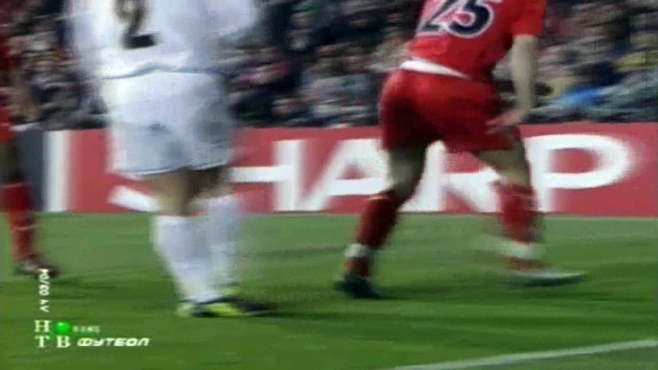 الشوط الاول مباراة ريال مدريد و موناكو 4-2 ربع نهائي عصبة الابطال 2004