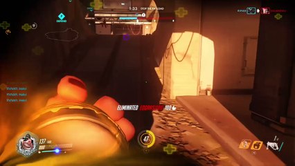 Overwatch: I also used Roadhog's fatness to shutdown a Zen ult.