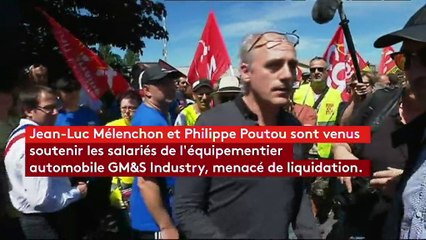 Mélenchon, Poutou et un millier de personnes manifestent avec les salariés de GM&S