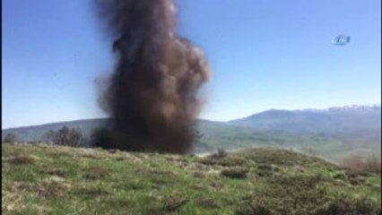 Şenyayla Kırsalında Patlayıcılar Böyle İmha Edildi