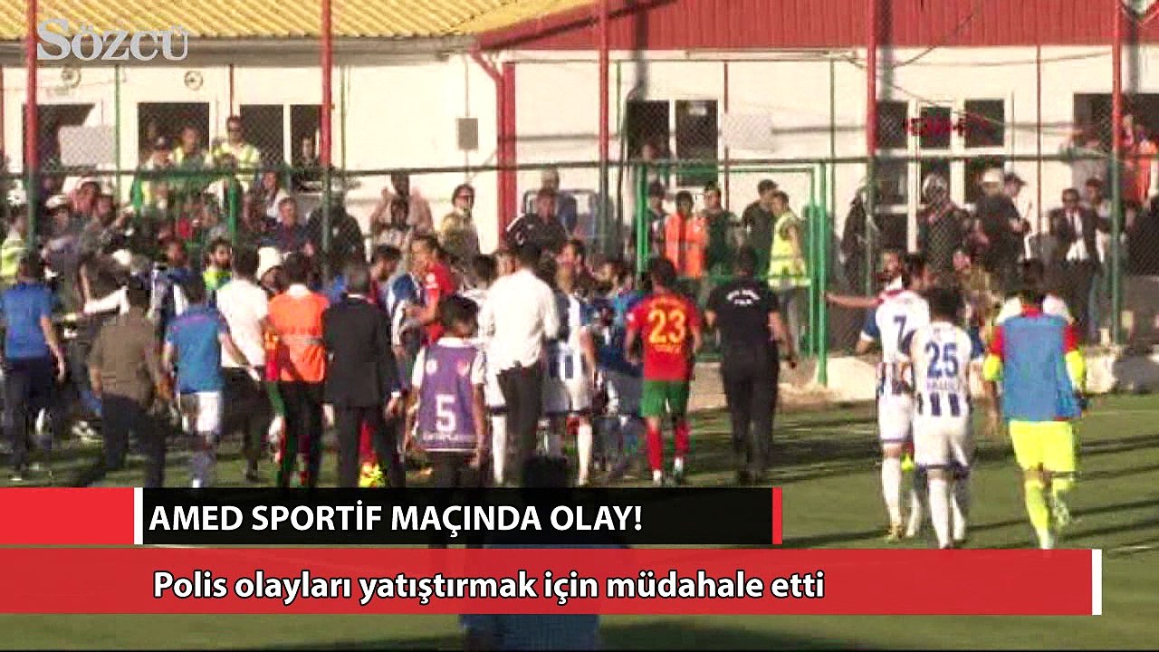 Amed taraftarları sahaya girince olaylar çıktı!