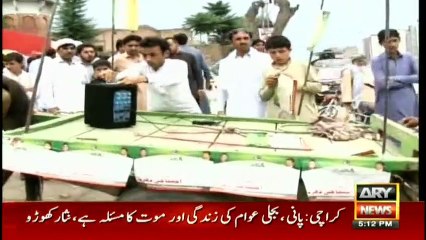 PTI Leader Ayesha Gulalai Protests On A Donkey Cart In Peshawar