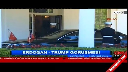 Trump, Erdoğan'ı kapıda uğurladı