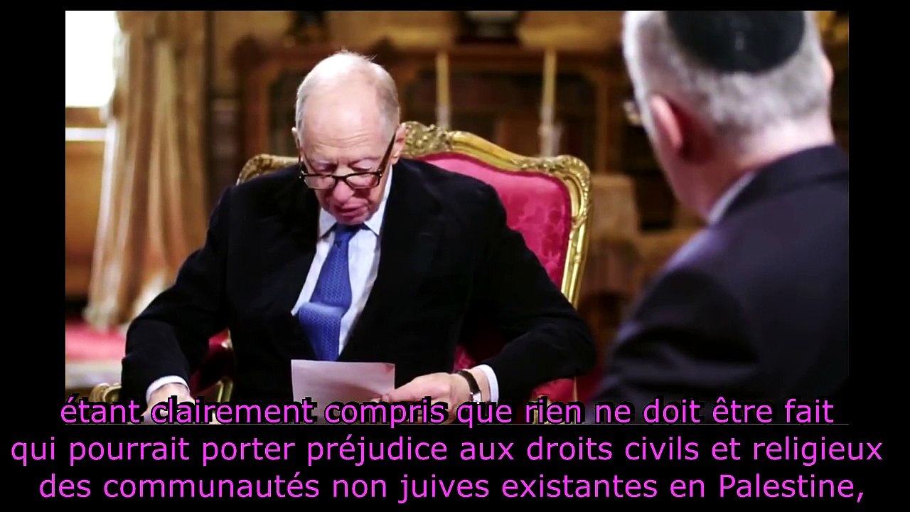Lord Rothschild explique comment sa famille a créé Israël -  Interview 2017