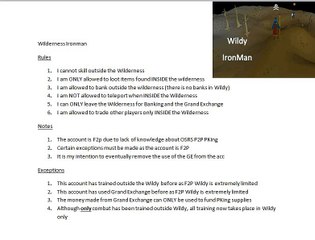 Wilderness IronMan Rules