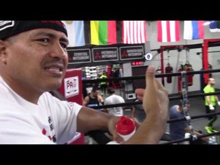 robert garcia gym real team fighters teaching fighters Madiyar Ashkeyev working with Enrike Gogokhia