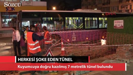 Kadıköy'de metro çalışması sırasında tünel bulundu