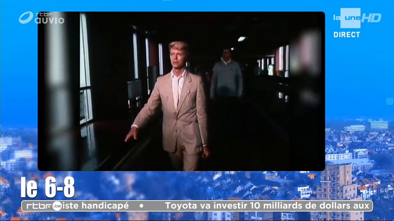 David Bowie arrives at Zaventem Airport Belgium 13 May 1983