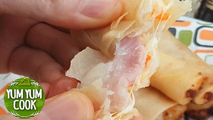 Deep Fried Sushi Roll | Bacon & Cheese Spring Roll