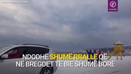 Plazhi i Madh në Ulqin shfrytëzohet për skijim