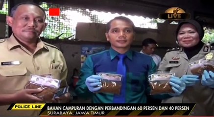 Abon Sapi Oplosan Digerebek Petugas di Surabaya