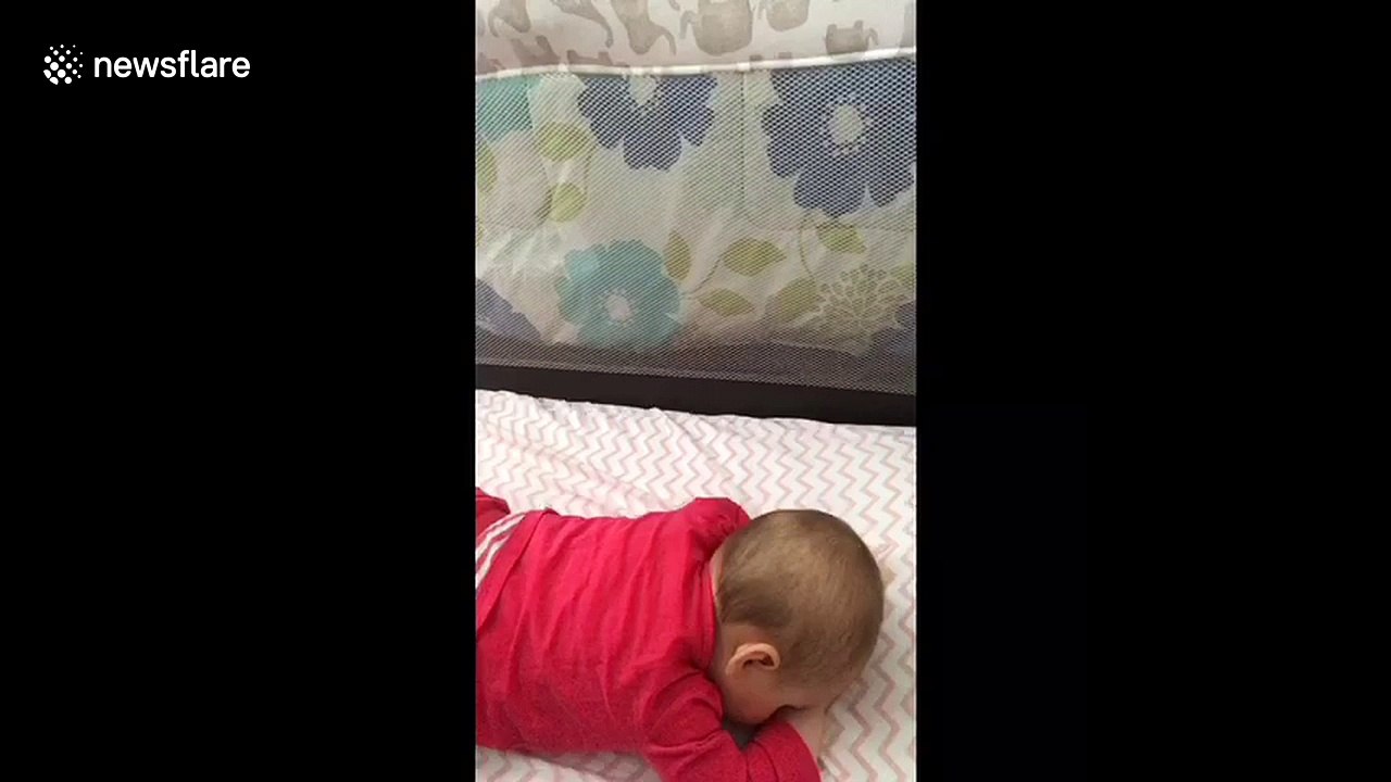 Baby won't wake up until she hears Mickey Mouse