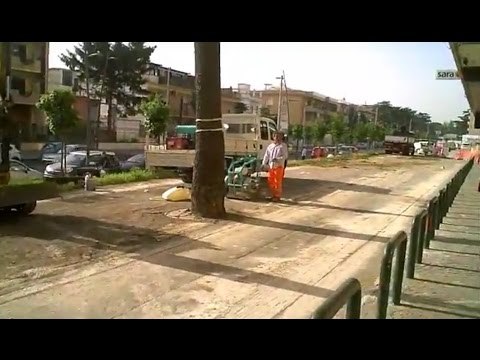 Aversa (CE) - Marciapiede e nuova illuminazione per Via Leonardo da Vinci (15.05.17)